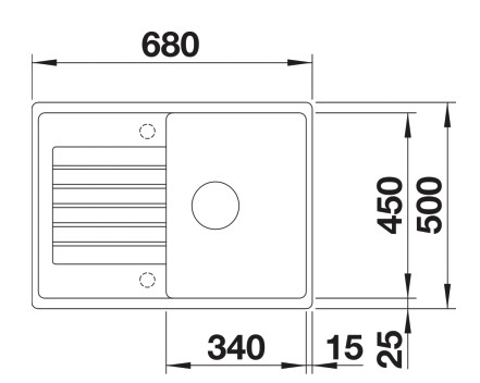Evier 1 bassin Blanco 527197 detail 1