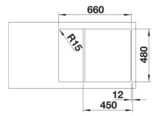 Evier 1 bassin Blanco 527197 detail 2