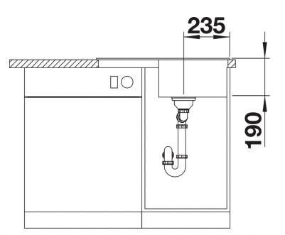Evier 1 bassin Blanco 527197 detail 3