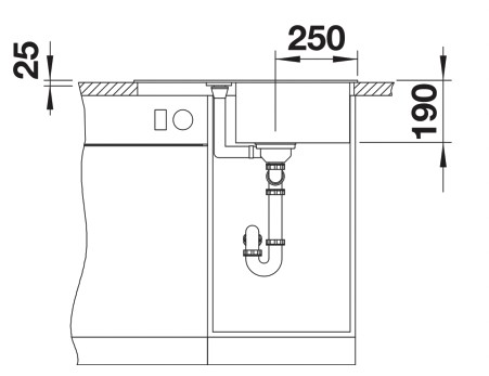 Evier 1 bassin Blanco 527103 detail 3