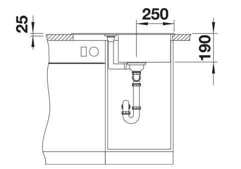 Evier 1 bassin Blanco 527102 detail 3