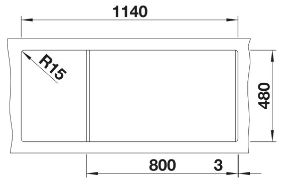 Evier 1 1/2 bassin Blanco 527132 detail 2