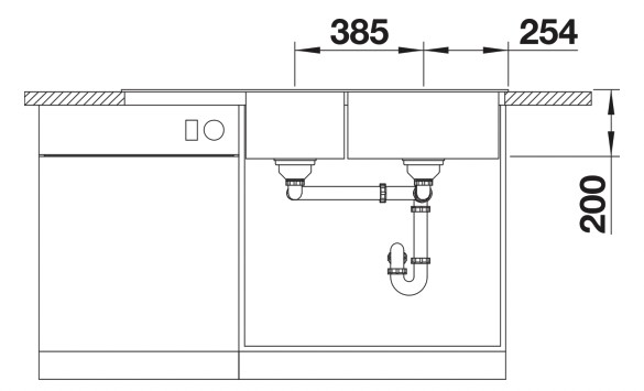 Evier 1 1/2 bassin Blanco 527132 detail 3