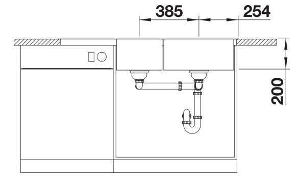 Evier 1 1/2 bassin Blanco 527131 detail 3