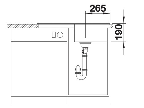 Evier 1 bassin Blanco 527149/** detail 3