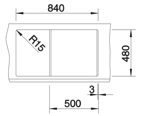 Evier 1 bassin Blanco 527109 detail 2