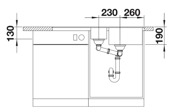 Evier 1 bassin Blanco 527118 detail 2