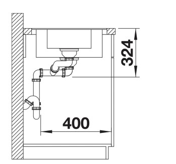 Evier 1 bassin Blanco 527118 detail 3
