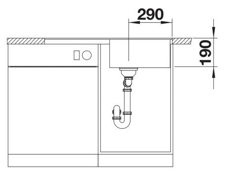Evier 1 bassin Blanco 527111 detail 2