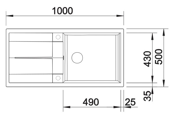 Evier 1 bassin Blanco 527124 detail 1