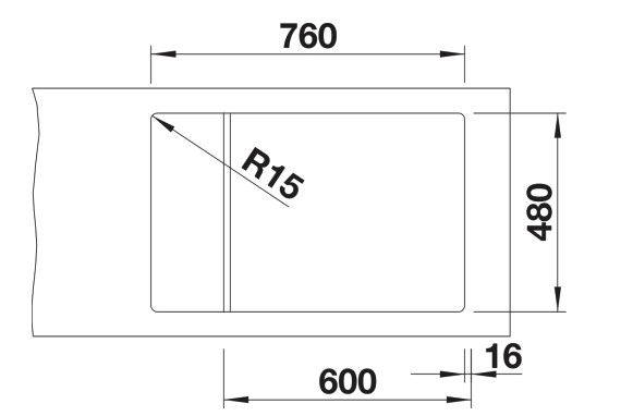 Evier 1 bassin Blanco 527069 detail 2