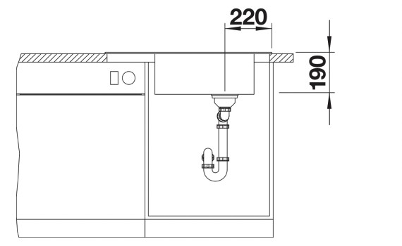 Evier 1 bassin Blanco 527069 detail 3