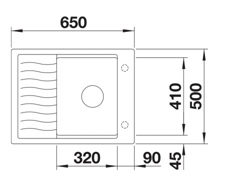 Evier 1 bassin Blanco 527068 detail 1
