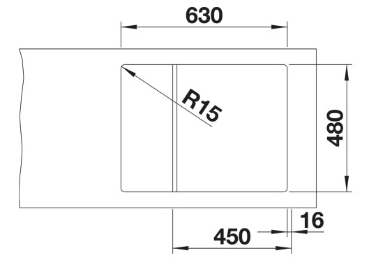 Evier 1 bassin Blanco 527067 detail 2