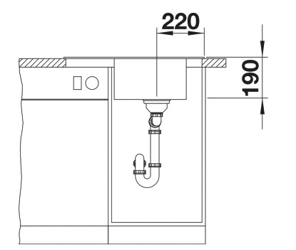 Evier 1 bassin Blanco 527067 detail 3