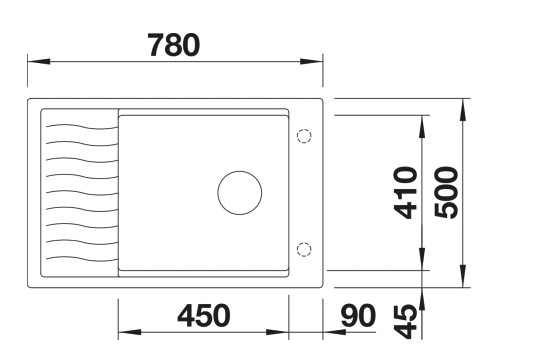 Evier 1 bassin Blanco 527070 detail 1