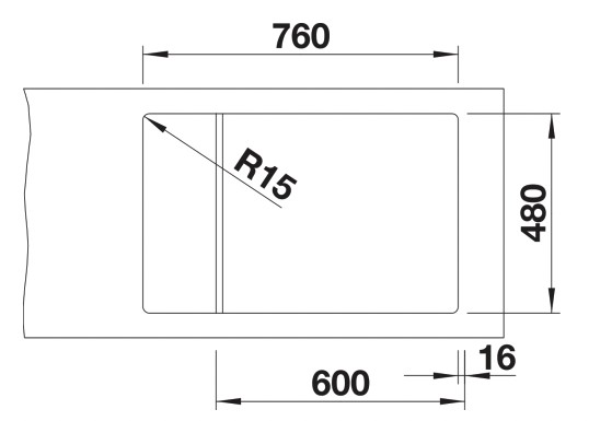 Evier 1 bassin Blanco 527070 detail 2