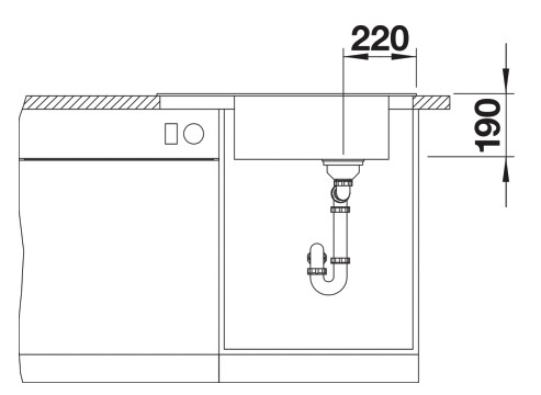Evier 1 bassin Blanco 527070 detail 3