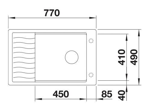 Evier 1 bassin Blanco 527071 detail 1
