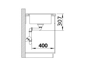 Evier 1 bassin Blanco 527071 detail 3
