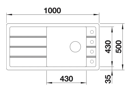 Evier 1 bassin Blanco 527082 detail 1