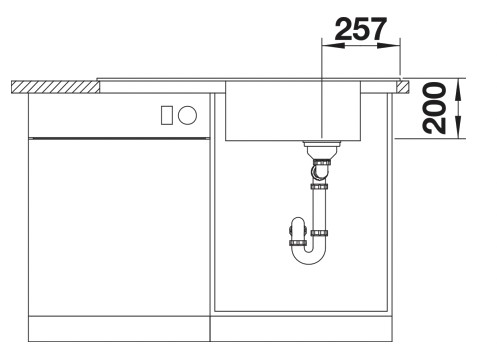 Evier 1 bassin Blanco 527082 detail 3
