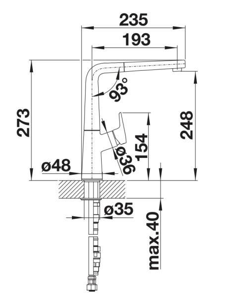 Robinet mono-commande Blanco 526928 detail 3