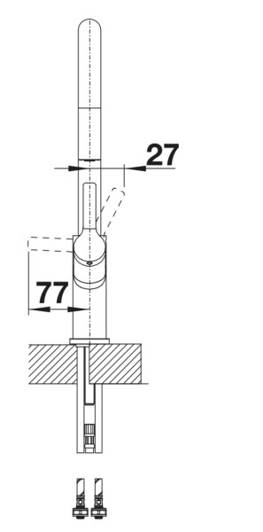 Eéngreepskraan Blanco 526931 detail 2