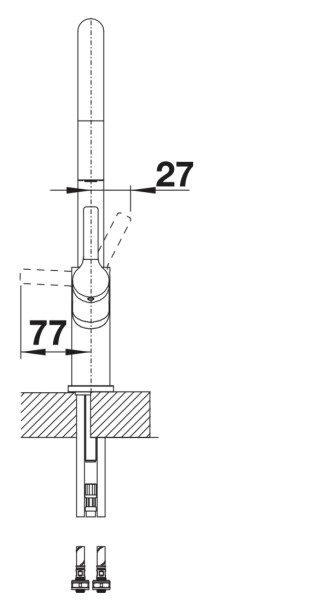 Eéngreepskraan Blanco 526930 detail 2