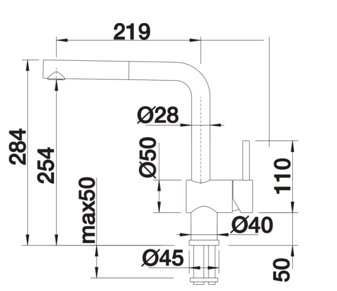 Eéngreepskraan Blanco 526959/** detail 3