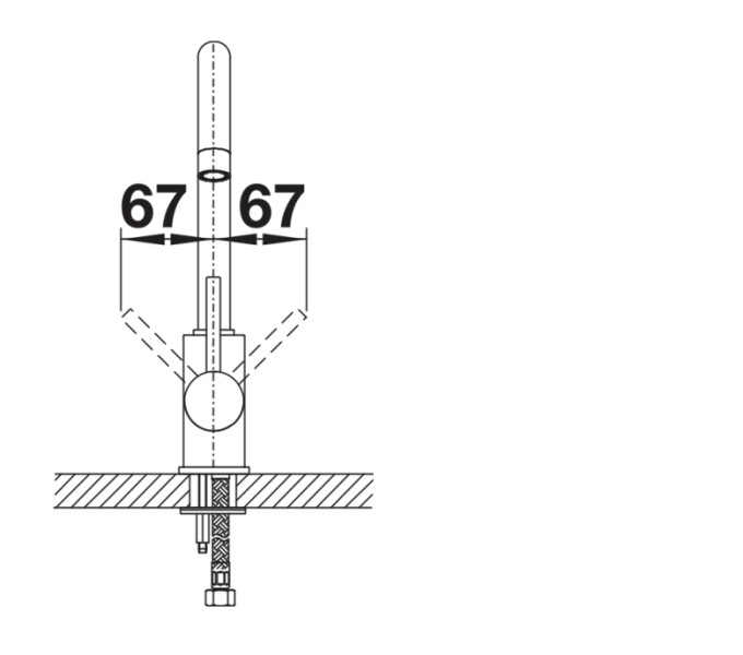 Eéngreepskraan Blanco 526965/** detail 2
