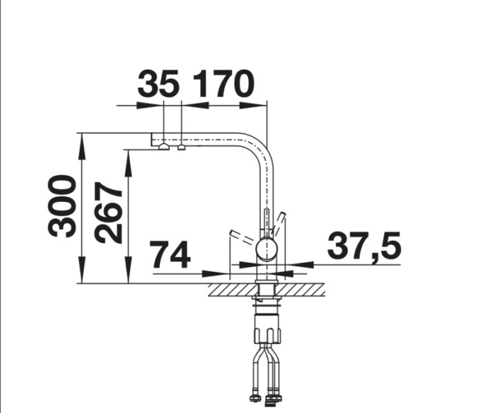 Multifunctionele kraan Blanco 526942/** detail 2