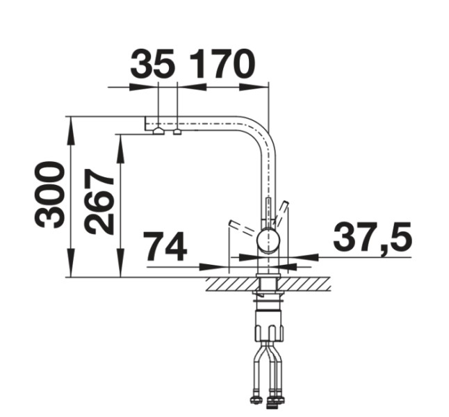Robinet mono-commande Blanco 526943/** detail 2