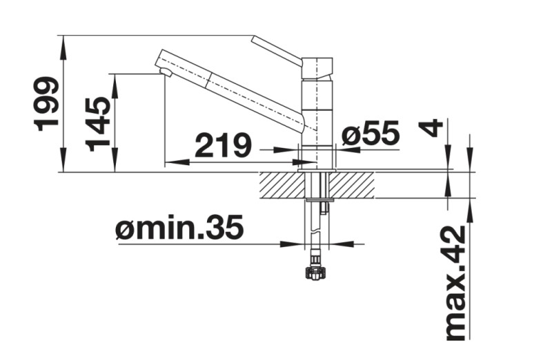 Robinet mono-commande Blanco 526950 detail 2