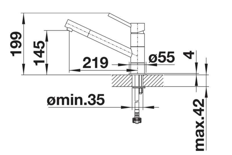 Robinet mono-commande Blanco 526951 detail 2