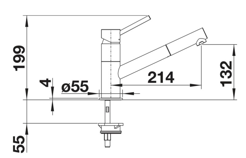 Eéngreepskraan Blanco 526952 detail 2