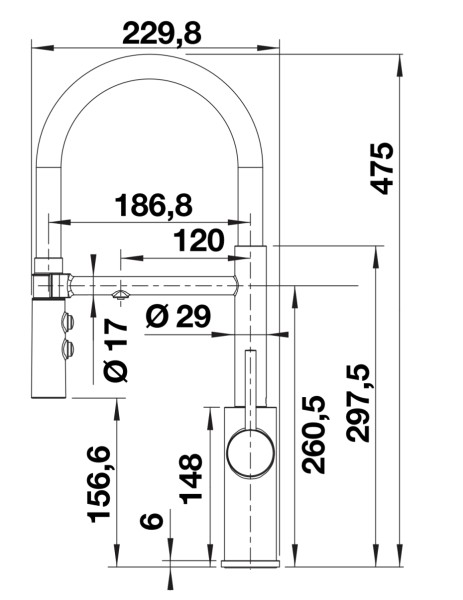 Eéngreepskraan Blanco 526706 detail 2