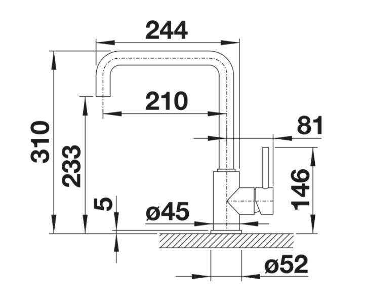 Eéngreepskraan Blanco 527461 detail 3