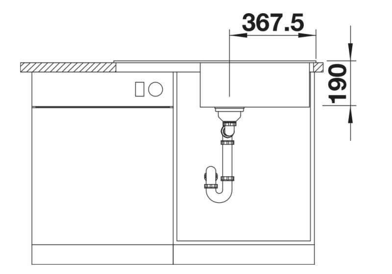 Evier 1 bassin Blanco 527274/** detail 3