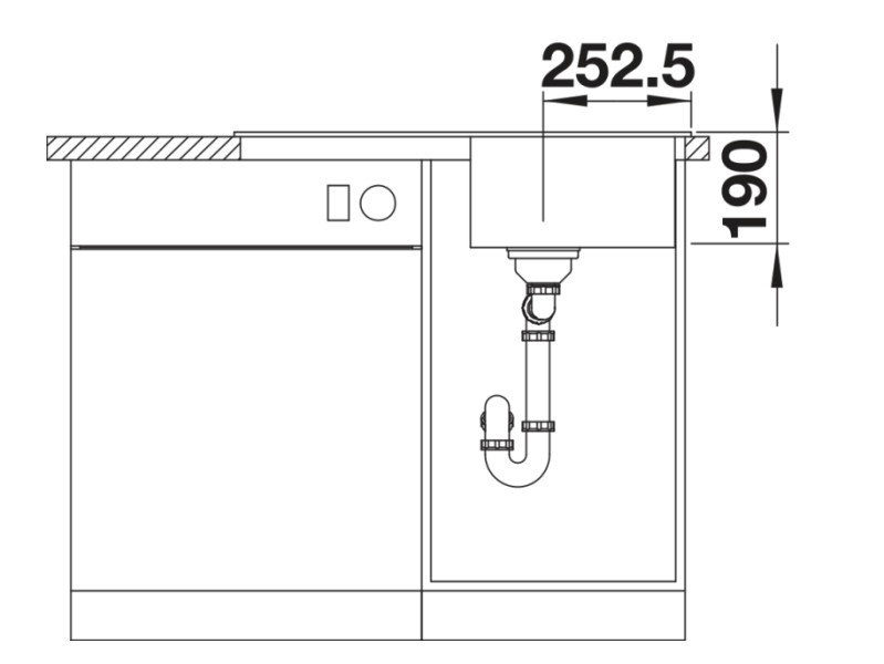 Evier 1 bassin Blanco 527268/** detail 3