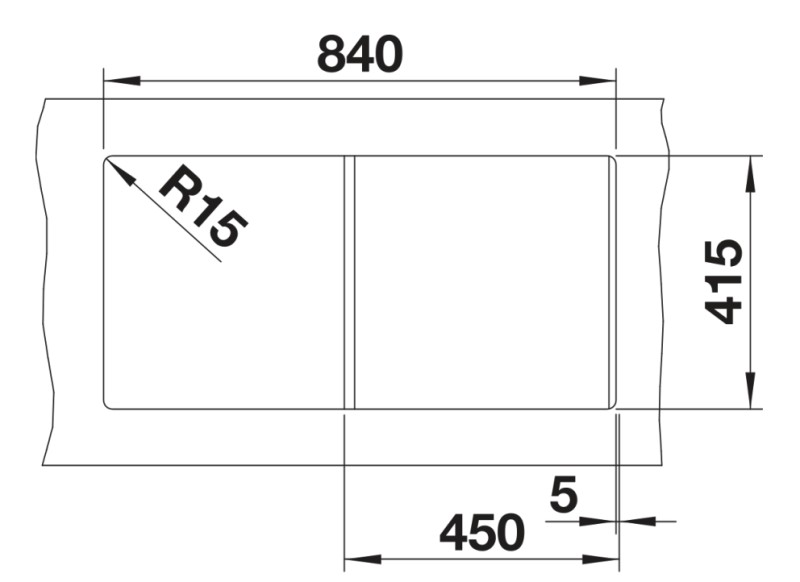 Evier 1 bassin Blanco 527266 detail 2