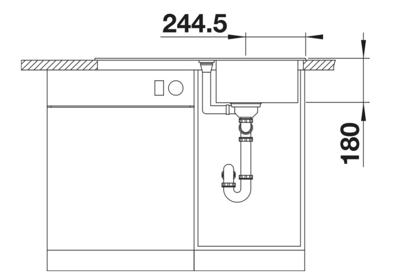 Evier 1 bassin Blanco 527266 detail 3