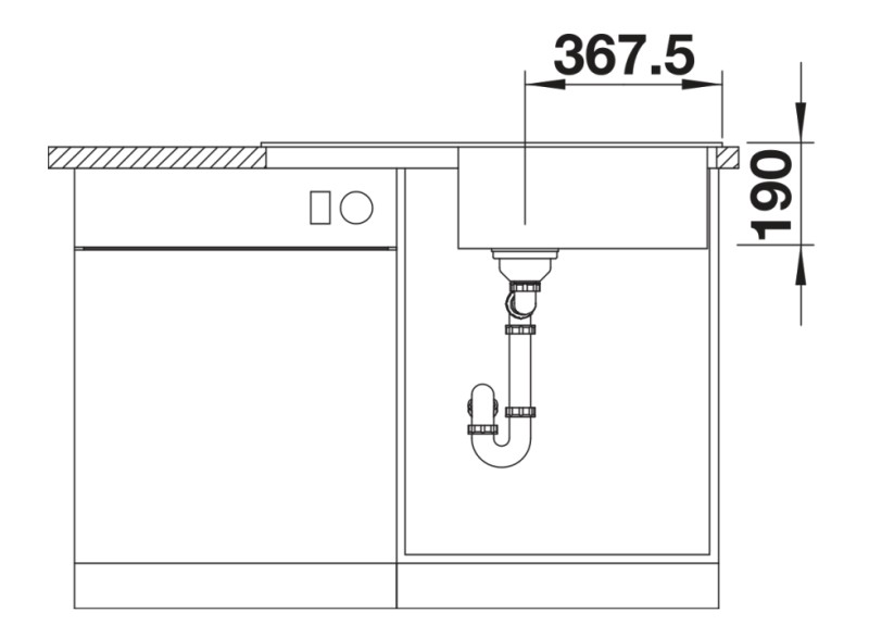 Evier 1 bassin Blanco 527091/** detail 3