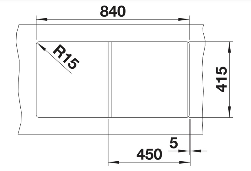 Evier 1 bassin Blanco 527083 detail 2
