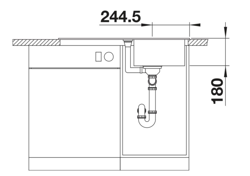 Evier 1 bassin Blanco 527083 detail 3