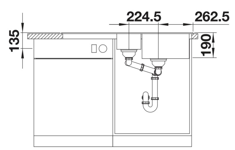Evier 1 1/2 bassin Blanco 527088/** detail 3