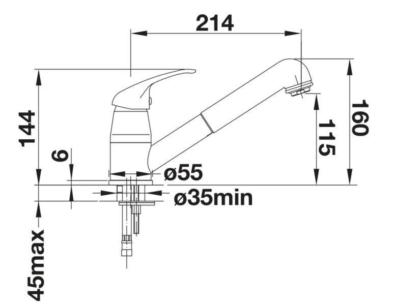 Robinet mono-commande Blanco 526936 detail 2