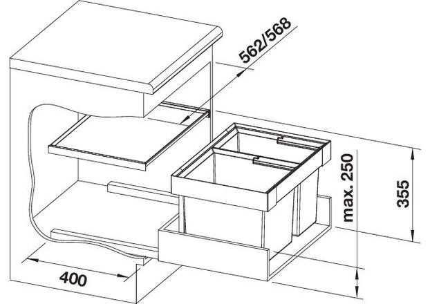 Afvalemmers Blanco 521471/** detail 1