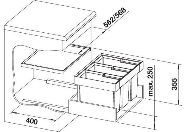 Afvalemmers Blanco 521472/** detail 1