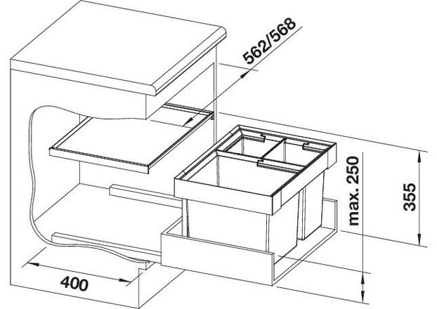 Afvalemmers Blanco 521473/** detail 1
